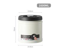 Steel Coffee Beans Storage Container Press-Down Vacuum for Ideal for Kitchen and Home with Stainless and Steel Crafted from Stainless Making it an Essential Kitchen Accessory (White 1600ML)