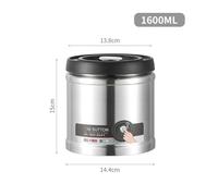 Steel Coffee Beans Storage Container Press-Down Vacuum for Ideal for Kitchen and Home with Stainless and Steel Crafted from Stainless Making it an Essential Kitchen Accessory (Silver 1600ML)