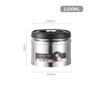 Steel Coffee Beans Storage Container Press-Down Vacuum for Ideal for Kitchen and Home with Stainless and Steel Crafted from Stainless Making it an Essential Kitchen Accessory (Silver 1100ML)