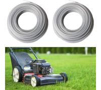 Steel Core Grass Trimmer Line 4.0mm x 15m, 2-Pack Heavy Duty Replacement Spool for Brush Cutters, for Durable Garden Mower Wire for Thick Weeds