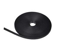 Steel Core Synchronous Belt, 2GT Open End Timing Belt PU Steel Core, Multiple Sizes, Black/White, For 3D Printer(Black,2M 10MM)
