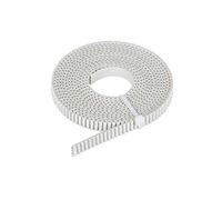 Steel Core Synchronous Belt, 2GT Open End Timing Belt PU Steel Core, Multiple Sizes, Black/White, For 3D Printer(White,5M 10MM)