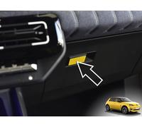 Steel Cover for Renault-5 E-Tech | Glove Box Decoration - Yellow | 1 Piece Stainless Steel 5 R5 Evolution Electric 95 120 150 Urban Range Comfort Techno Iconic Accessories E Tech