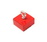 Steel Covered Holding Magnet For Attaching To A Chain Or Rope For Holding Ferrous Materials - 45Kg Pull