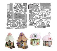 Steel Craft Dies - Precision Carbon Shapes Set, Piece Cutting Template, Creative Metal Tent House Frame, DIY Scrap Layout Tools, Handcrafted Emboss Detail Kit | Advanced Project Design Pack for P