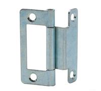 Steel Cranked Flush Door Hinges 50x23mm Zinc Plated for 15-19mm Cupboard, Cabinet, and Louvre Doors, Suitable for Caravan, Camping, and Home(10pc)