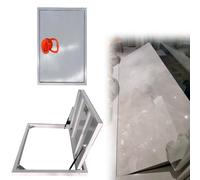 Steel Crawl Space Access Hatch Cover 26x22in Indoor Basement Floor Door with Suction Cups Easy Access & Ventilation for Cellar Attic and Utility Spaces