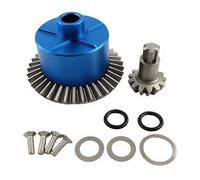 Steel Differential Gear Set, 37T Main Gear & 13T Input Gear for Arrma 1/10 Big Rock, Granite, Vorteks, Senton 3S BLX, Kraton/Outcast 4S BLX, 1/8 Typhon/Infraction 3S, Replaces AR310872 (Blue)