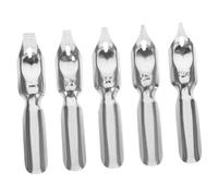 Steel Dip Pen Nibs Replacement 5pcs for Students School Season Decor | Smooth Writing, Even Ink Signing, Lettering Use, Easy to Master, Silver Steel Finish, Compact Set