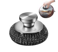 Steel Dish Scrubber - Stainless Steel Scourer, Handy Metal Scrubber | Dishwasher Cleaner with Steel Wool Pads, High Performance Dishwasher Cleaner