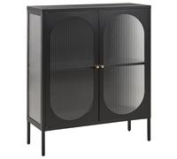 Steel Display Cabinet Black SARRE