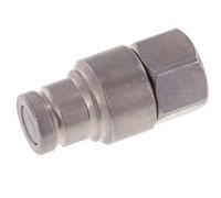 Steel DN 10 Flat Face Hydraulic Plug G 3/8 inch Female Threads ISO 16028 CEJN D 19.7mm