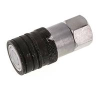 Steel DN 10 Flat Face Hydraulic Socket G 3/8 inch Female Threads ISO 16028 CEJN D 19.7mm