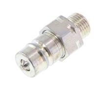 Steel DN 10 Hydraulic Coupling Plug 12 mm L Compression Ring ISO 7241-1 A/8434-1 D 17.3mm