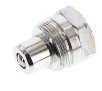 Steel DN 10 Hydraulic Coupling Plug 3/8 inch Female NPT Threads ISO 14540 D 19 mm
