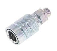 Steel DN 10 Hydraulic Coupling Socket 12 mm L Compression Ring ISO 7241-1 A/8434-1 D 17.3mm