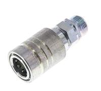 Steel DN 10 Hydraulic Coupling Socket 12 mm S Compression Ring ISO 7241-1 A/8434-1 D 17.3mm