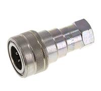Steel DN 10 Hydraulic Coupling Socket 3/8 inch Female NPT Threads ISO 7241-1 B D 19.1mm