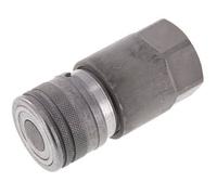 Steel DN 12.5 Flat Face Hydraulic Socket G 1/2 inch Female Threads ISO 16028 D 24.5mm