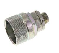 Steel DN 12.5 Hydraulic Coupling Plug 12 mm L Compression Ring ISO 14541/8434-1 D M36 x 2