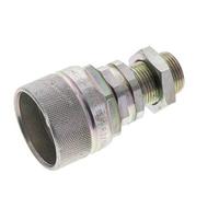 Steel DN 12.5 Hydraulic Coupling Plug 15 mm L Compression Ring Bulkhead ISO 14541/8434-1 D M36 x 2