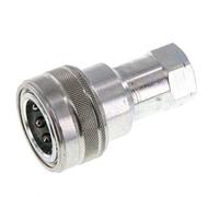 Steel DN 12.5 Hydraulic Coupling Socket 1/2 inch Female NPT Threads ISO 7241-1 B D 23.5mm