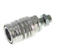 Steel DN 12.5 Hydraulic Coupling Socket 10 mm L Compression Ring Bulkhead ISO 7241-1 A/8434-1 D 20.5mm