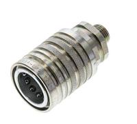 Steel DN 12.5 Hydraulic Coupling Socket 10 mm L Compression Ring ISO 7241-1 A/8434-1 D 20.5mm