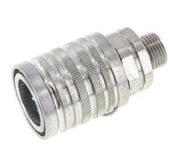 Steel DN 12.5 Hydraulic Coupling Socket 10 mm S Compression Ring ISO 7241-1 A/8434-1 D 20.5mm