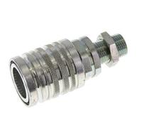 Steel DN 12.5 Hydraulic Coupling Socket 12 mm L Compression Ring Bulkhead ISO 7241-1 A/8434-1 D 20.5mm