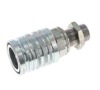 Steel DN 12.5 Hydraulic Coupling Socket 12 mm S Compression Ring Bulkhead ISO 7241-1 A/8434-1 D 20.5mm