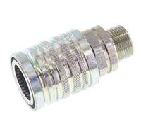 Steel DN 12.5 Hydraulic Coupling Socket 14 mm S Compression Ring ISO 7241-1 A/8434-1 D 20.5mm