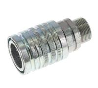 Steel DN 12.5 Hydraulic Coupling Socket 16 mm S Compression Ring ISO 7241-1 A/8434-1 D 20.5mm