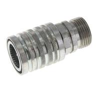 Steel DN 12.5 Hydraulic Coupling Socket 20 mm S Compression Ring ISO 7241-1 A/8434-1 D 20.5mm