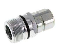 Steel DN 12.5 Hydraulic Coupling Socket M22x1.5 Female Threads ISO 14541 D M36 x 2