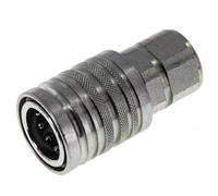 Steel DN 12.5 Hydraulic Coupling Socket M22x1.5 Female Threads ISO 7241-1 A D 20.5mm