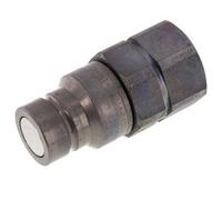 Steel DN 19 Flat Face Hydraulic Plug G 3/4 inch Female Threads ISO 16028 D 30mm