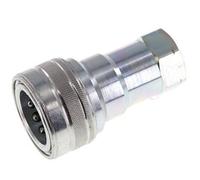 Steel DN 20 Hydraulic Coupling Socket 3/4 inch Female NPT Threads ISO 7241-1 B D 31.4mm