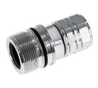Steel DN 20 Hydraulic Coupling Socket M22x1.5 Female Threads ISO 14541 D M42 x 2