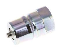 Steel DN 25 Hydraulic Coupling Plug 1 inch Female NPT Threads ISO 7241-1 B D 37.8mm