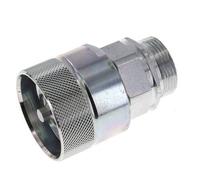 Steel DN 25 Hydraulic Coupling Plug 28 mm L Compression Ring ISO 8434-1 D M48 x 3