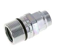 Steel DN 25 Hydraulic Coupling Socket 28 mm L Compression Ring ISO 8434-1 D M48 x 3