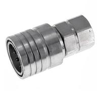 Steel DN 25 Hydraulic Coupling Socket G 1 inch Female Threads ISO 7241-1 A D 34.3mm
