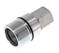 Steel DN 31.5 Hydraulic Coupling Socket G 1 1/2 inch Female Threads D M70 x 3