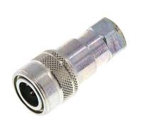 Steel DN 5 Hydraulic Coupling Socket 1/8 inch Female NPT Threads ISO 7241-1 B D 10.9mm