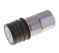 Steel DN 6.3 Flat Face Hydraulic Socket G 1/4 inch Female Threads ISO 16028 CEJN D 16.2mm