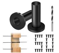 Steel DN Mate 100 Pack Black Stainless Steel Protector Sleeves for 1/8" 5/32" 3/16" Wire Rope Cable Railing Kit for Wood Posts, T316 Marine Grade Deck Cable Railing Hardware