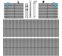 Steel DN Mate 100 Packs T316 Stainless Steel Left&Right Handed Thread Swage Lag Screws Black for Wood Post of 1/8" Deck Cable Railing Kit,Stair Railing, DIY Baluster Hardware, Wrench Included