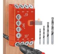 Steel DN Mate 45 30 90 Degree Angle 4 Sizes Drill Guide for Cable Railing Lag Screw Wood Post, Drill Jig for Angled Holes/Straight Holes, Durable Aluminum Drilling Jig for Deck Stair Handrail DG12