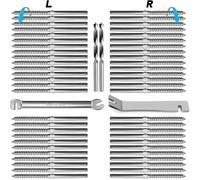 Steel DN Mate T316 Stainless Steel Left&Right Handed Thread Swage Lag Screws for Wood Post of 1/8" Deck Railing Kit, Cable Railing/Stair Deck Railing, DIY Baluster Hardware, Wrench Included (60 Packs)